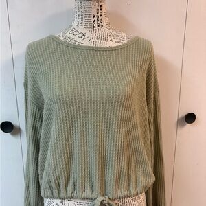 Hollister Light Green Crew Neck Sweater